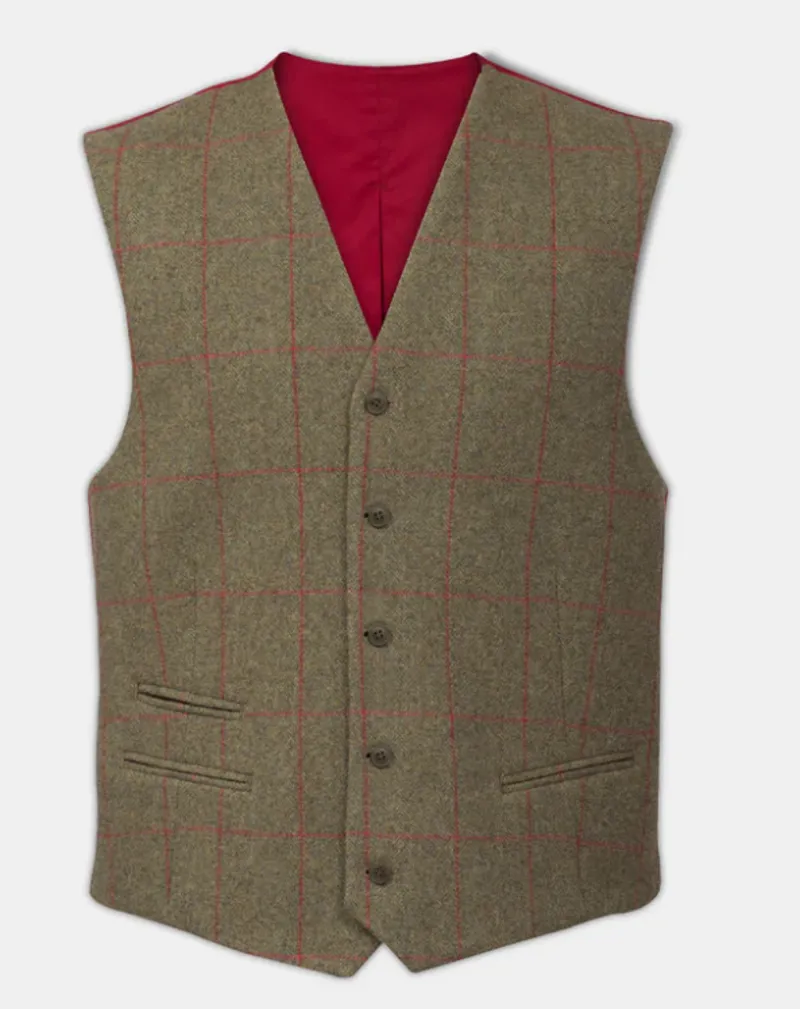 Alan Paine Combrook Waistcoat Sage